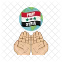 Syria Disaster Flag Icon