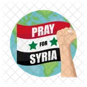 Syria Disaster Flag Icon