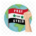 Syria Disaster Flag Icon