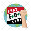 Syria Disaster Flag Icon
