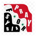 Syria Disaster Flag Icon