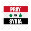 Syria Disaster Flag Icon