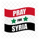 Syria Disaster Flag Icon