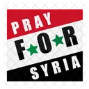 Syria Disaster Flag Icon
