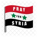 Syria Disaster Flag Icon