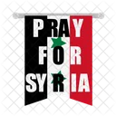 Syria Disaster Flag Icon