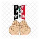 Syria Disaster Flag Icon