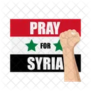 Syria Disaster Flag Icon
