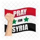 Syria Disaster Flag Icon