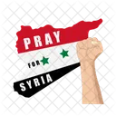 Syria Disaster Flag Icon