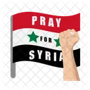 Syria Disaster Flag Icon