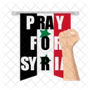 Syria Disaster Flag Icon