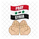 Syria Disaster Flag Icon