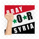 Syria Disaster Flag Icon
