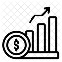 Sales Uptrend Money Icon