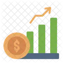 Sales Uptrend Money Icon