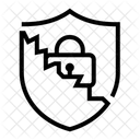 Security System Failure Security Breach Cyber Security Icon