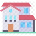 Semi Detached Duplex Suburban Icon