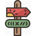 Sign Direction Campsite Icon