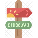 Sign Direction Campsite Icon