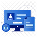 Sign Up And Upload Icon Effortless Upload Seamless Experience Icon