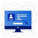 Sign Up As Guest Icon User Friendly Registration Hassle Free Access Icon