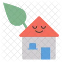 Smiley Eco House Ecology Eco Home Icon