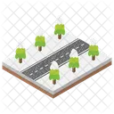 Town Road Boulevard City Road Icon