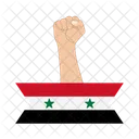 Syria Disaster Flag Icon