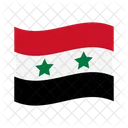 Syria Disaster Flag Icon