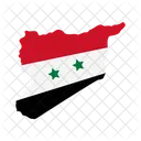 Syria Disaster Flag Icon