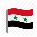 Syria Disaster Flag Icon