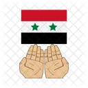 Syria Disaster Flag Icon
