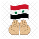 Syria Disaster Flag Icon