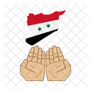 Syria Disaster Flag Icon