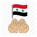 Syria Disaster Flag Icon