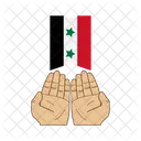 Syria Disaster Flag Icon