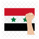 Syria Disaster Flag Icon