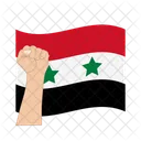 Syria Disaster Flag Icon
