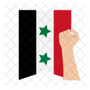 Syria Disaster Flag Icon