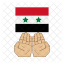 Syria Disaster Flag Icon