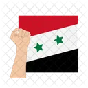 Syria Disaster Flag Icon