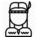 Indian Feather Tribal Icon