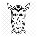 Tribal Shield Medieval Viking Icon