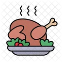 Turkey Dinner Christmas Dinner Icon