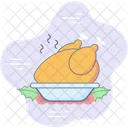 Christmas Holiday Turkey Icon