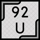 Uranium Periodic Table Chemistry Icon