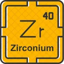 Zirconium Preodic Table Preodic Elements Icon
