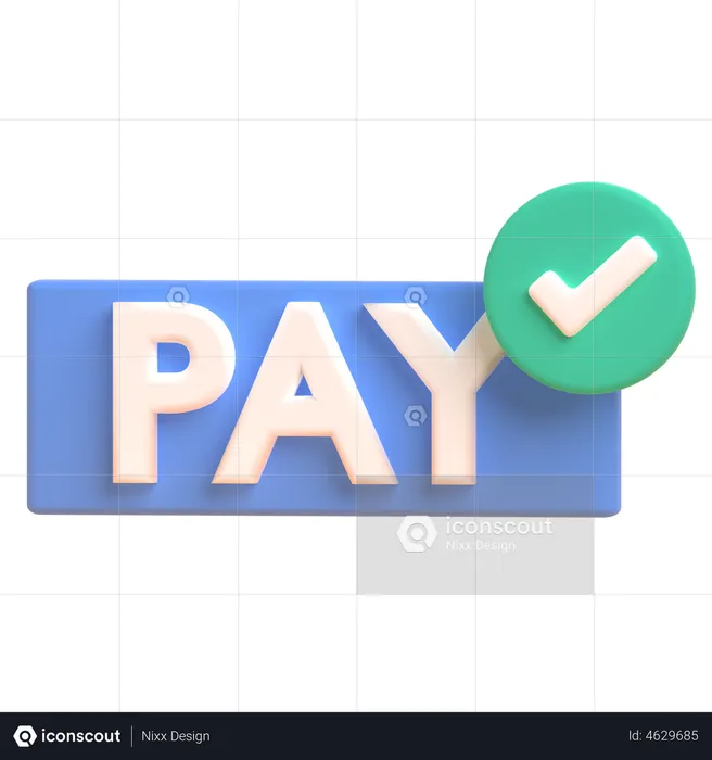 Done Payment  3D Icon