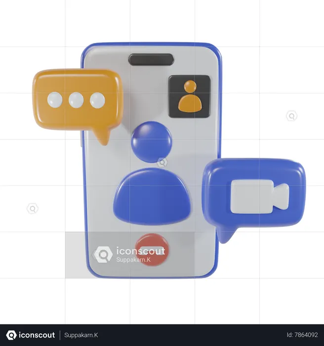 Video Call  3D Icon